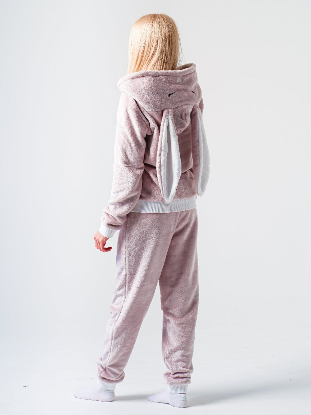 PLSH BUNNY Women Plush Pajamas Set, Soft Bunny Loungewear 2-Piece Set
